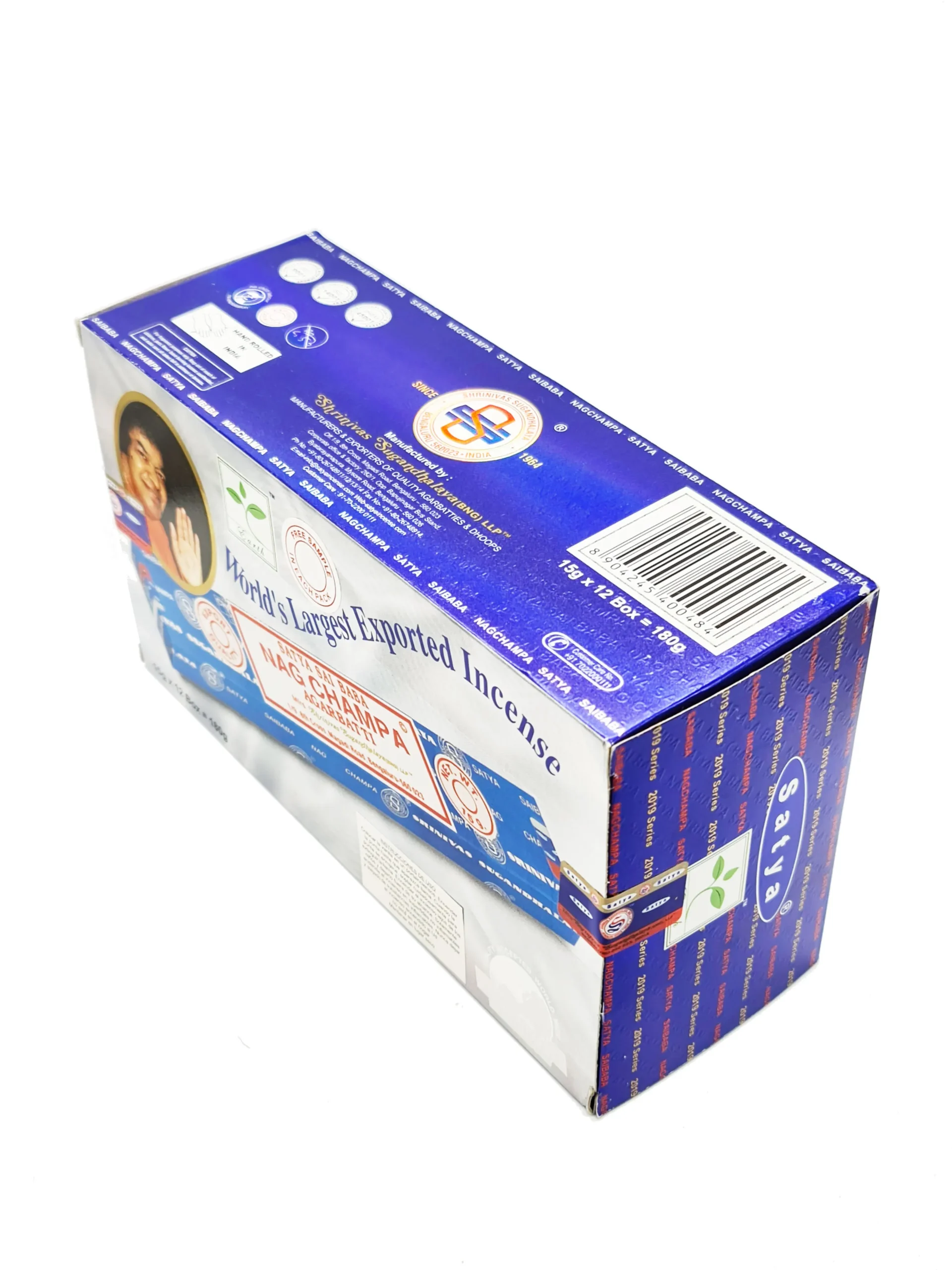 Satya Nag Champa - Varillas de incienso Satya sai Baba Insenses 15 gmx3 (45  gm) paquete con soporte de incienso Raajsee, incienso natural Satya Nag