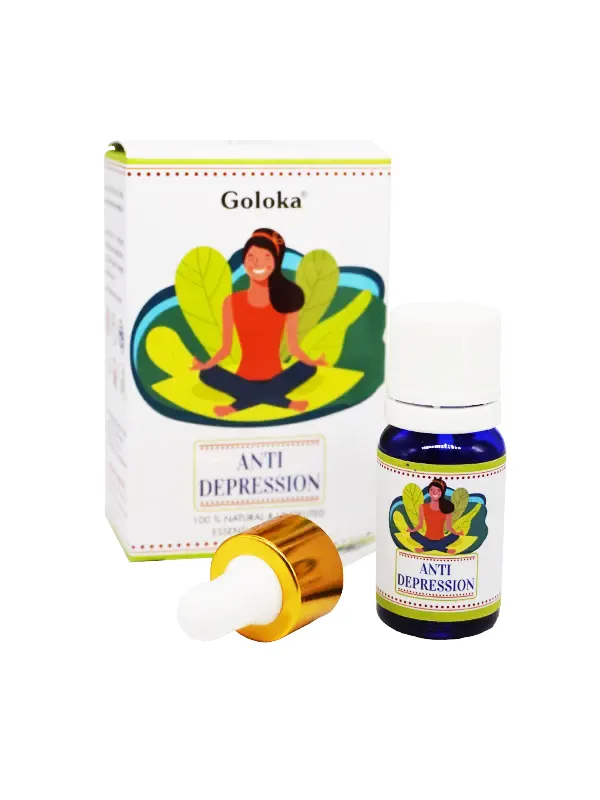 esencia ayurvedica organica y natural remedio para ayudar con la depresion de Goloka cuenta gotas inciensoshop